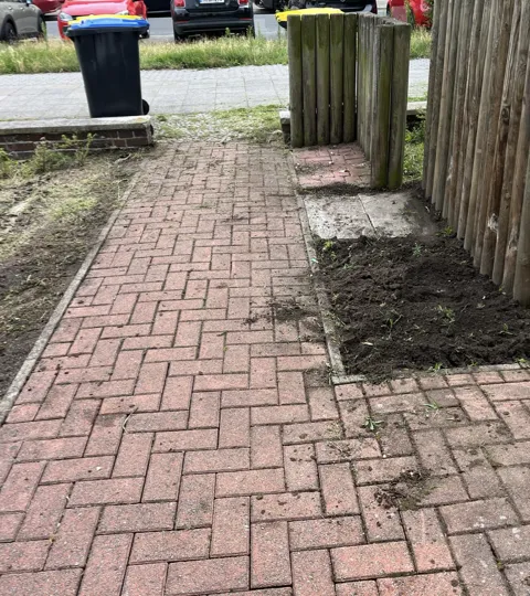 Pflasterreinigung - Vorher